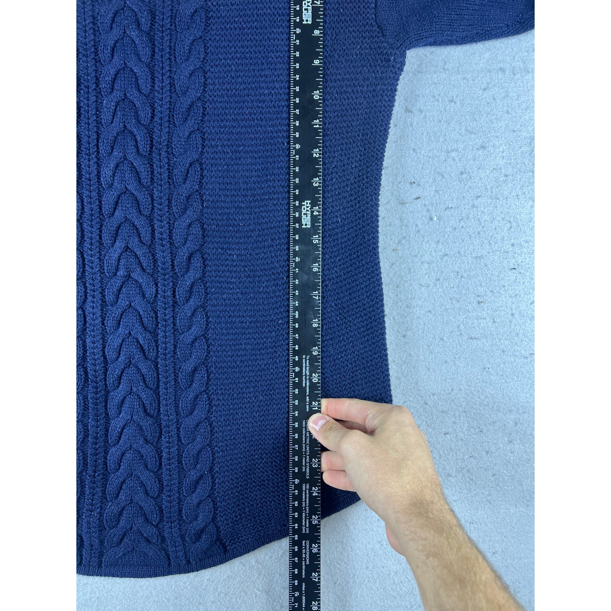 Chaps Boat Neck Cable Knit Sweater - S