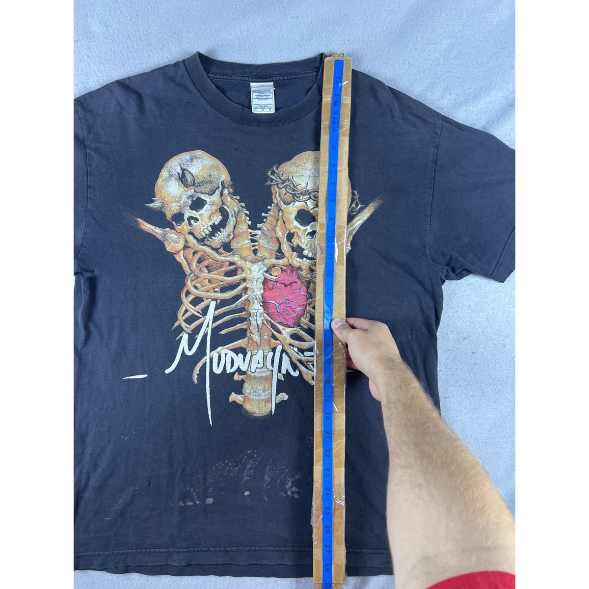 Mudvayne Skeleton Spine Heavy Metal T-Shirt - L