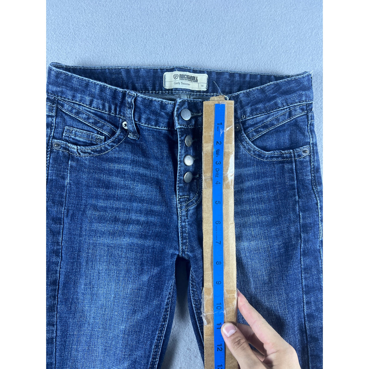 Rock & Roll Flare Low Rise Denim Trouser Jeans Girls - 16