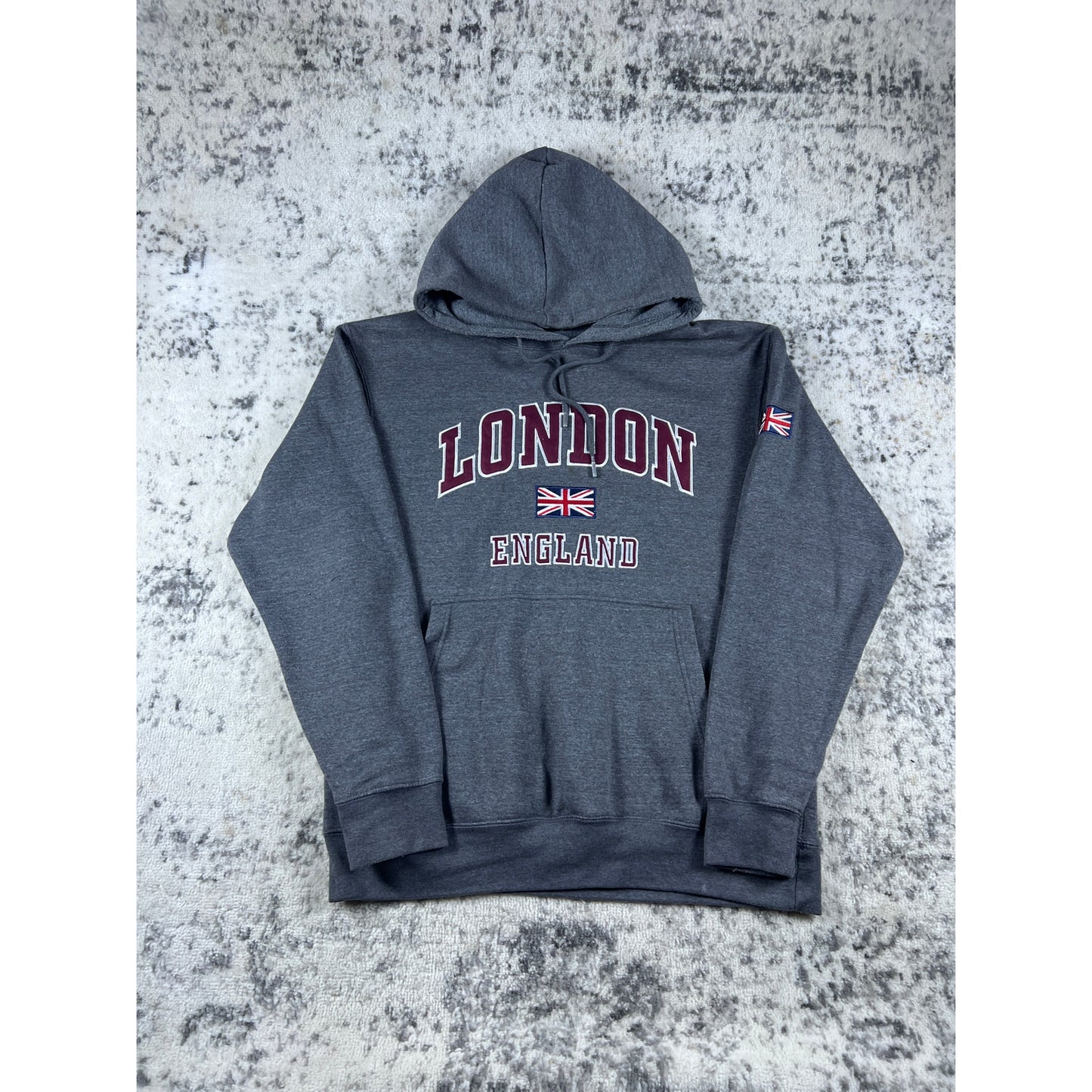 Vintage Grey London England Hoodie - XL