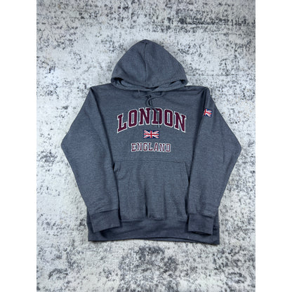 Vintage Grey London England Hoodie - XL