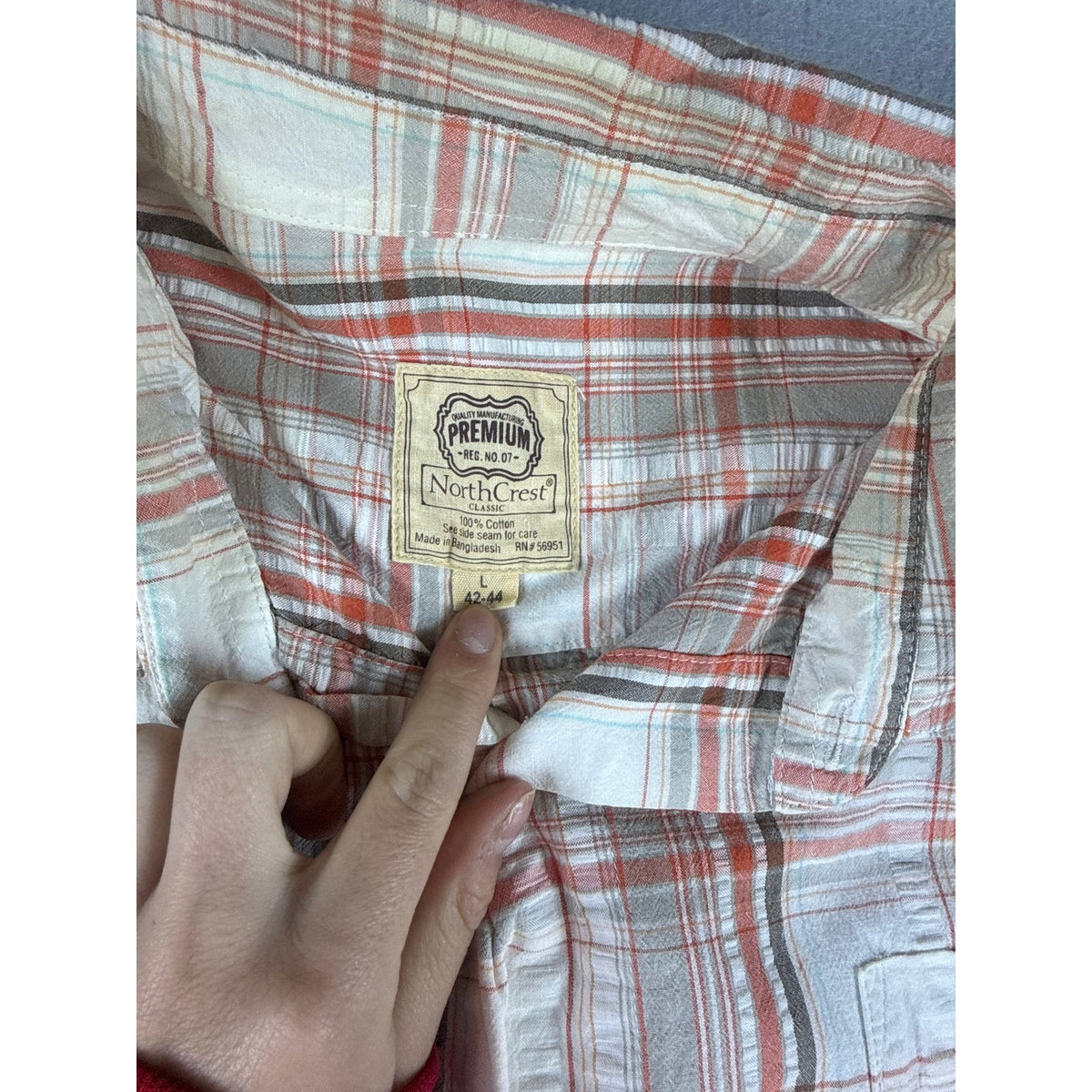 NorthCrest Plaid Classic Shirt - L