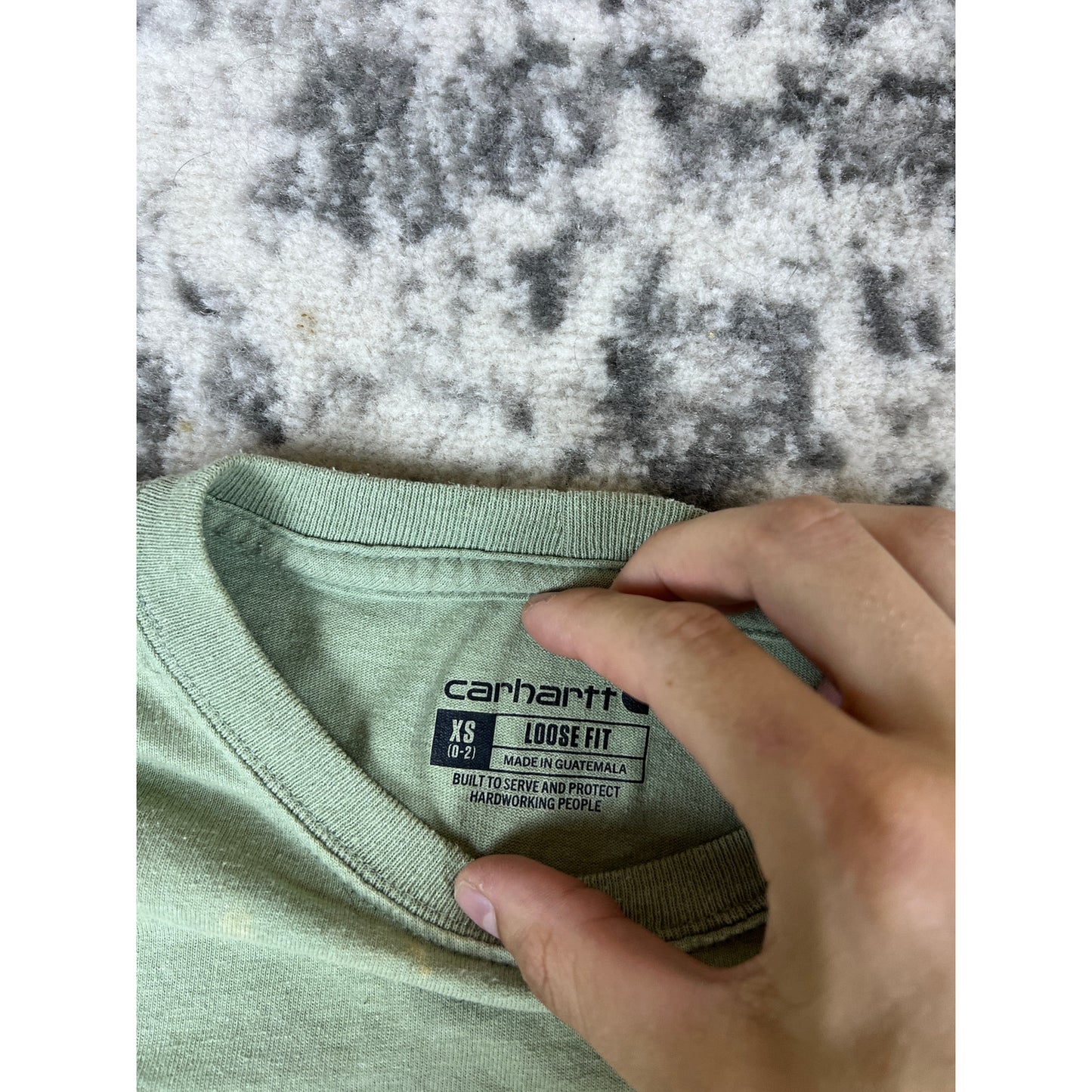 Carhartt Green Graphic Spellout Tee - XS