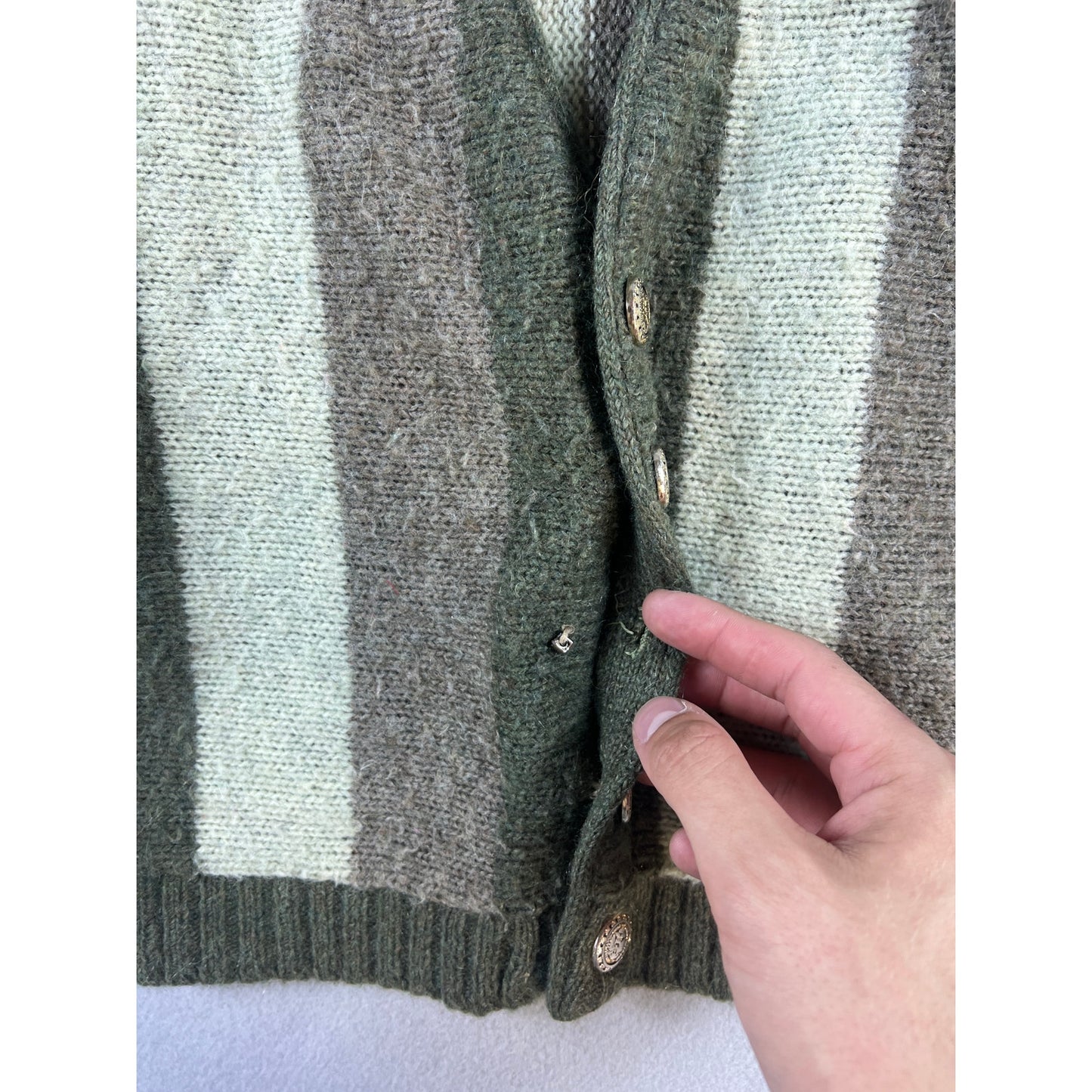 Vintage Striped Cardigan Womens - XS
