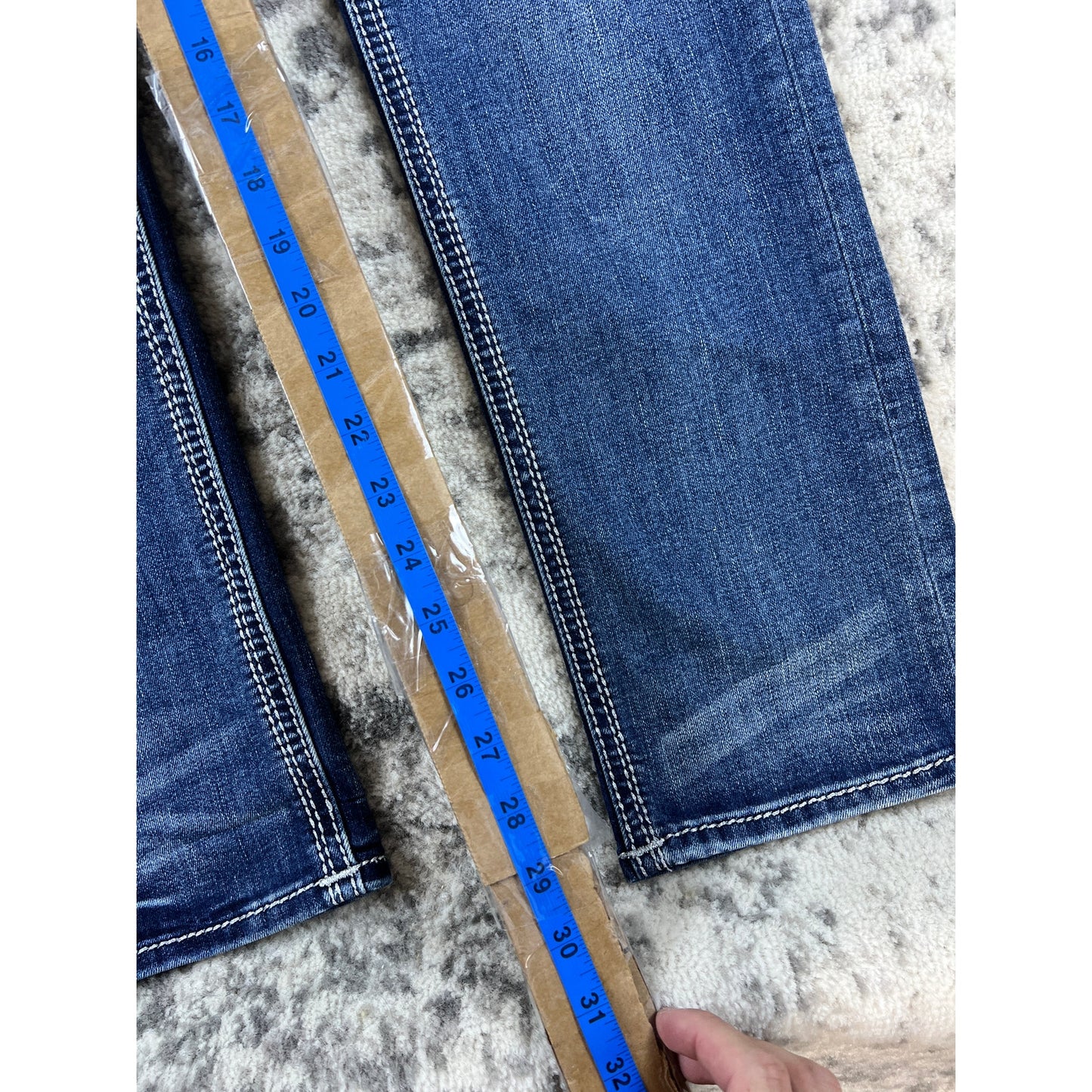 Womens Y2k Rock Revival Low Rise Jeans - 26