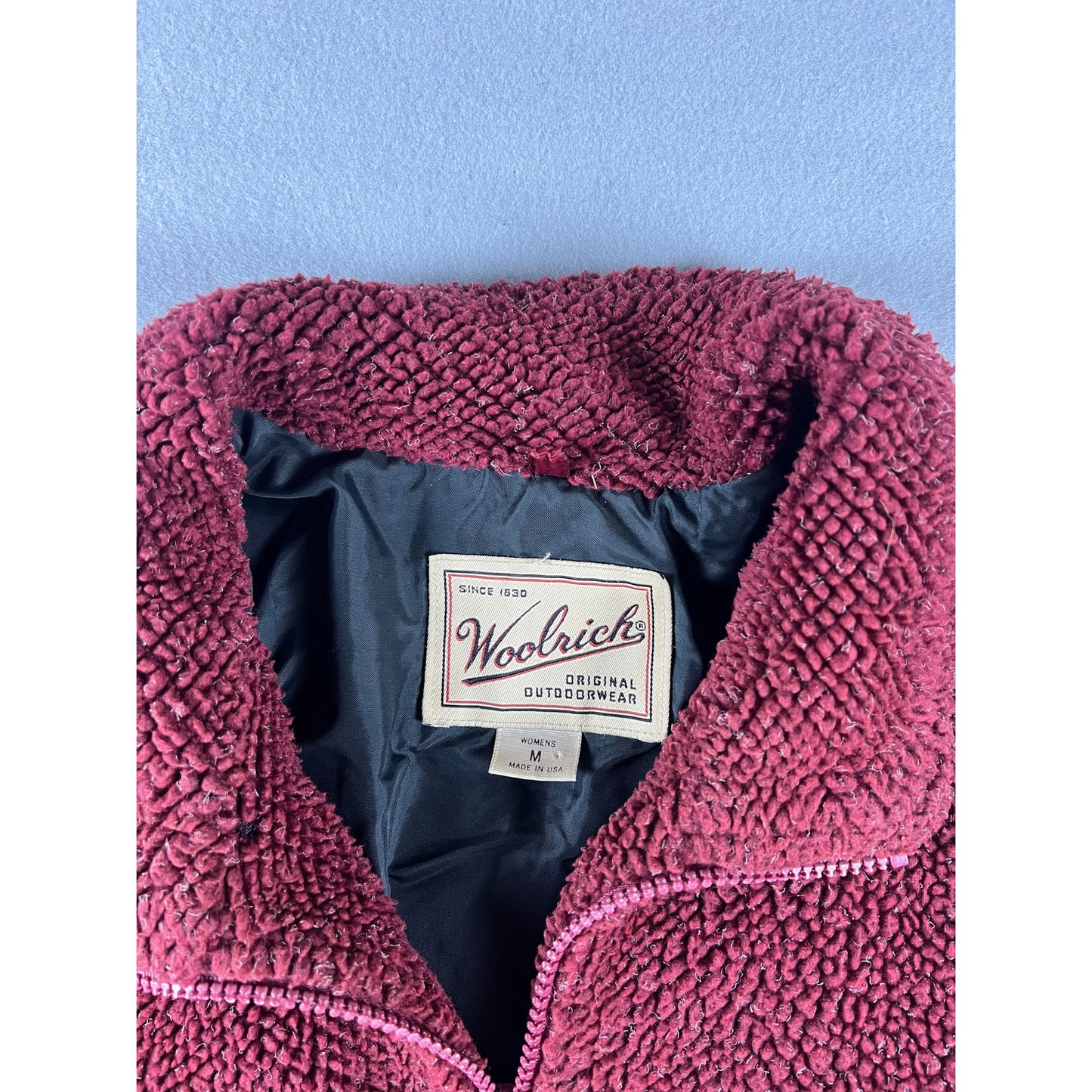 Vintage Woolrich Sherpa Fleece Jacket Womens - M