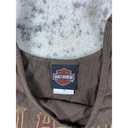Vintage Brown Harley Davidson Tank Top - XL