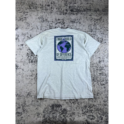 Vintage Jesus T-Shirt Mens XL Heather Gray Youth With A Mission Fruilt of the loom
