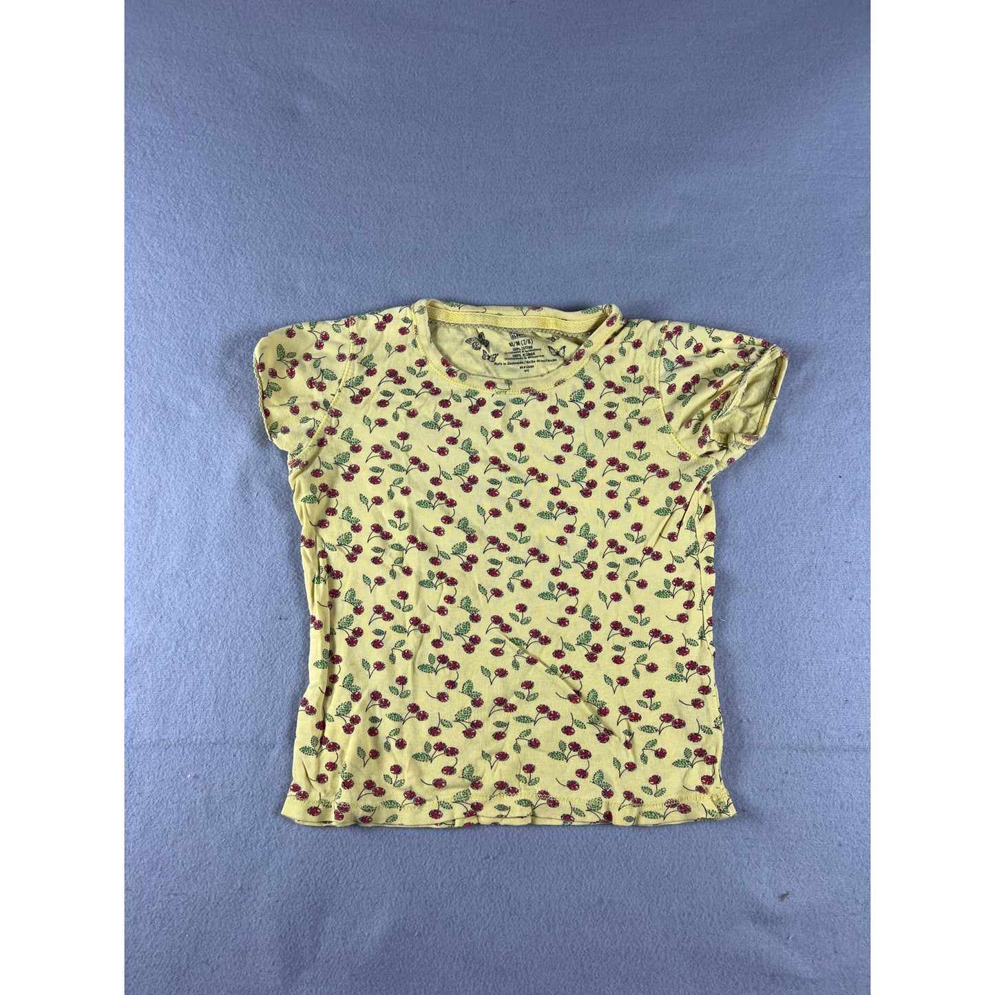 Faded Glory Cherry Print T-Shirt Girls - 7/8