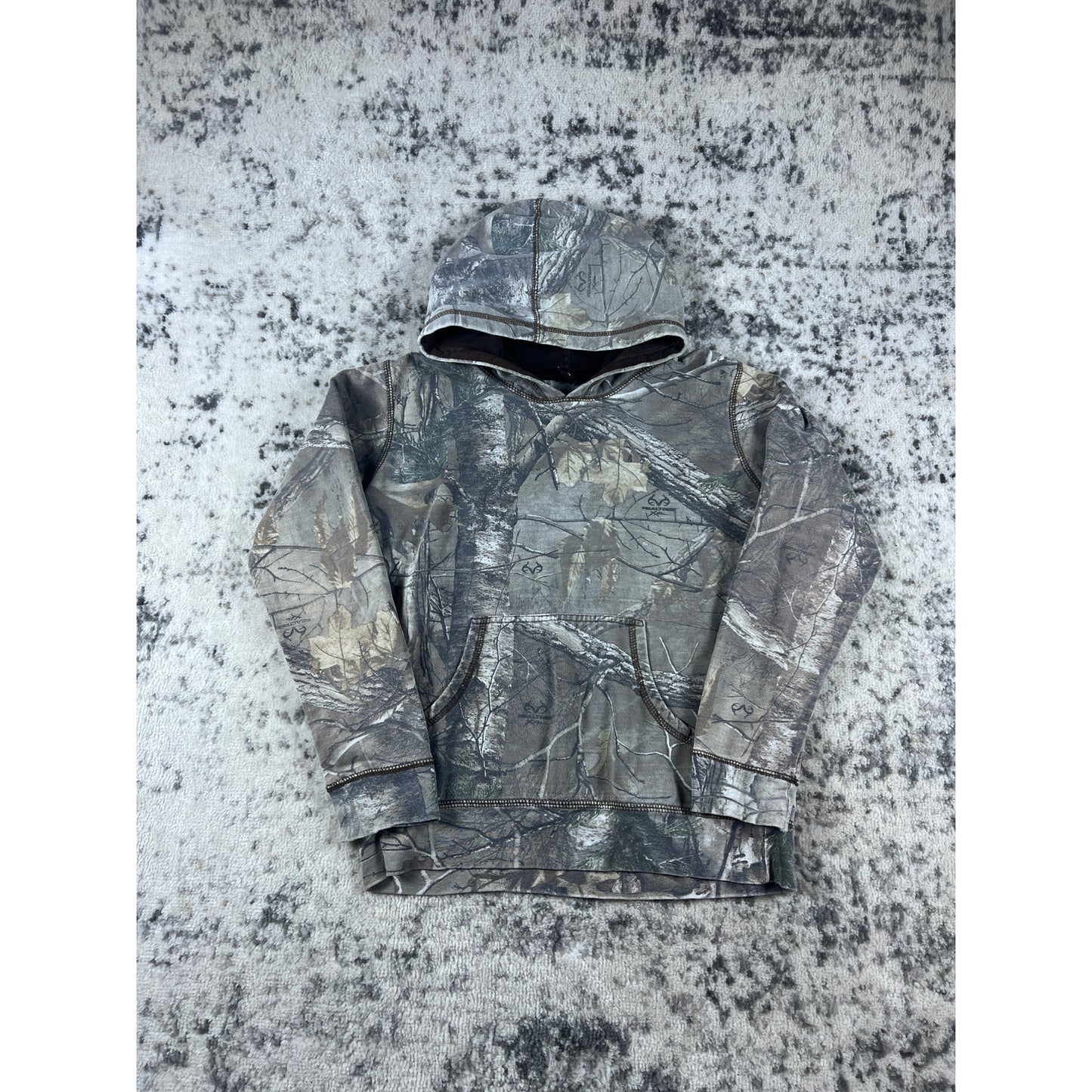 Vintage Ranger Camo Hunting Hoodie - YXL
