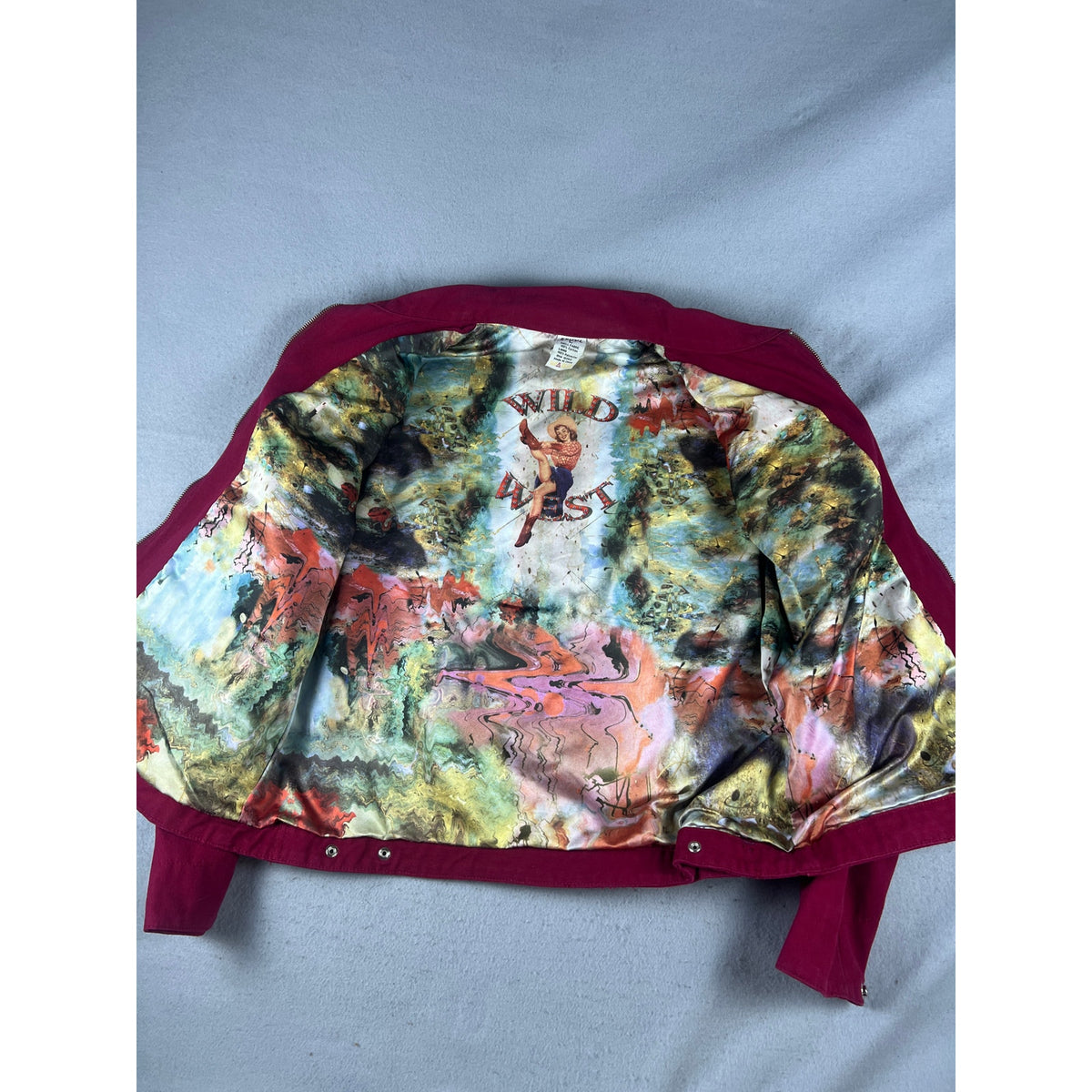 Vintage Ethyl Canvas Work Jacket Pinup Wild West Lining - L