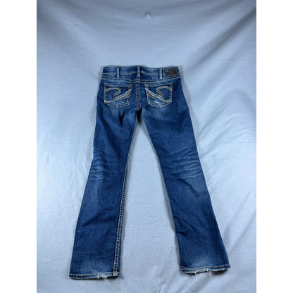 Silver Berkley Bootcut Low Rise Jeans Womens - 34x31