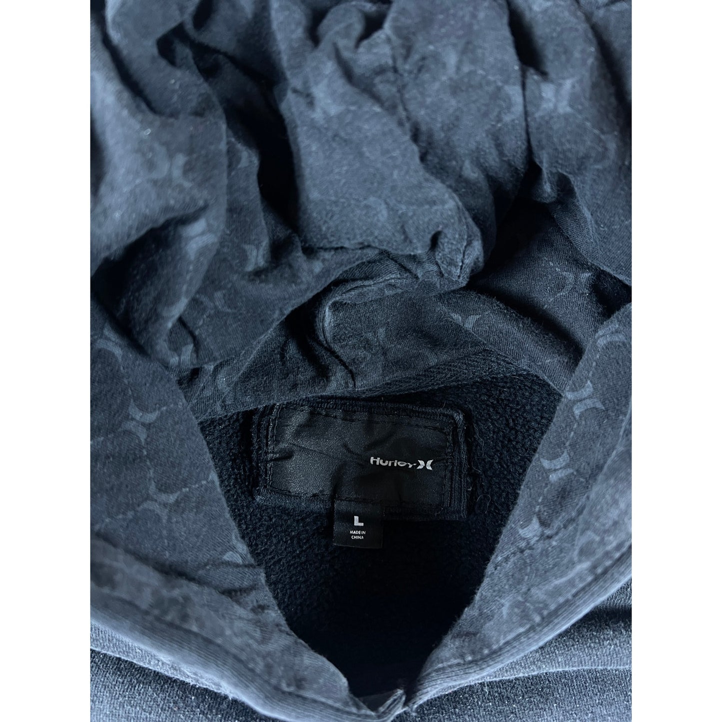 Hurley Spellout Hoodie Mens - L