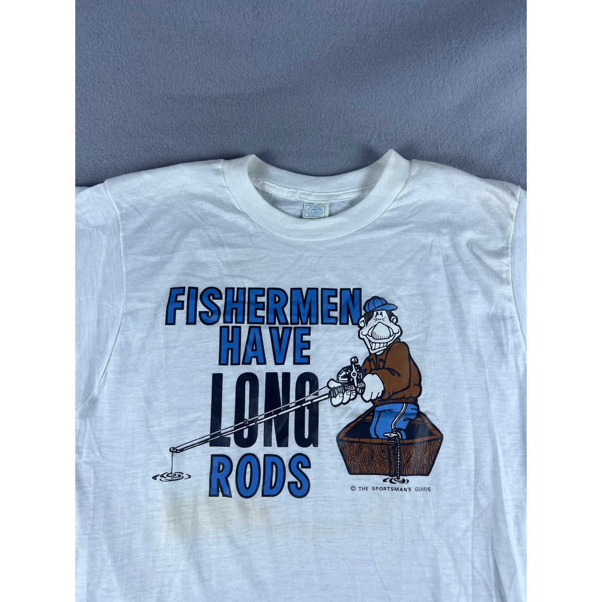 Vintage Fishermen Have Long Rods T-Shirt - L