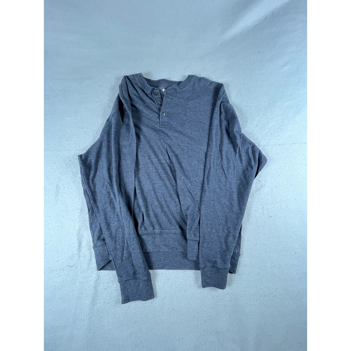 Mens Charcoal Gray Henley Shirt - XL