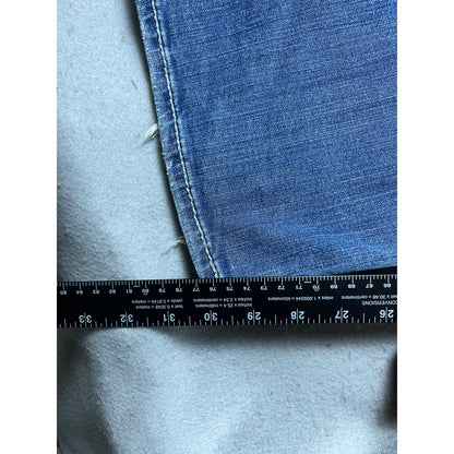 BKE Denim Derek Jeans Mens 36x30 Bootleg Blue Medium Wash Embroidered Pockets