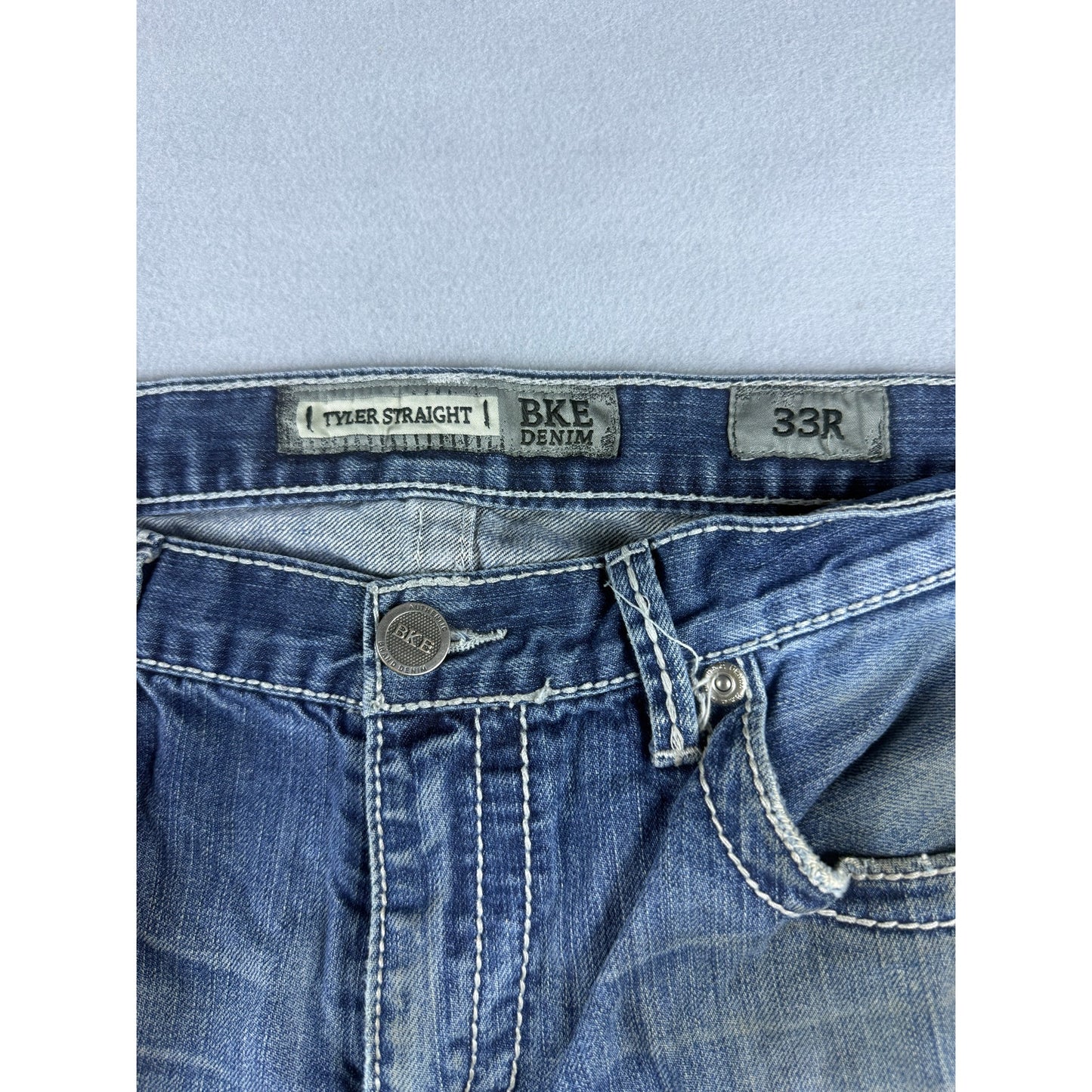 BKE Tyler Straight Thick Stitch Jeans - 33R