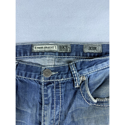 BKE Tyler Straight Thick Stitch Jeans - 33R