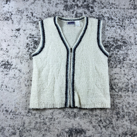 Vintage Full Zip 90s Fleece Vest - XL