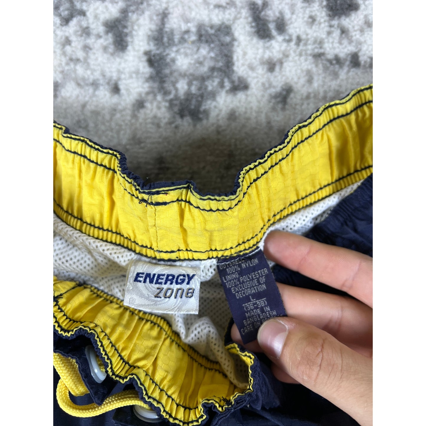 Energy Zone Y2k Stripped Swim Trunks - L