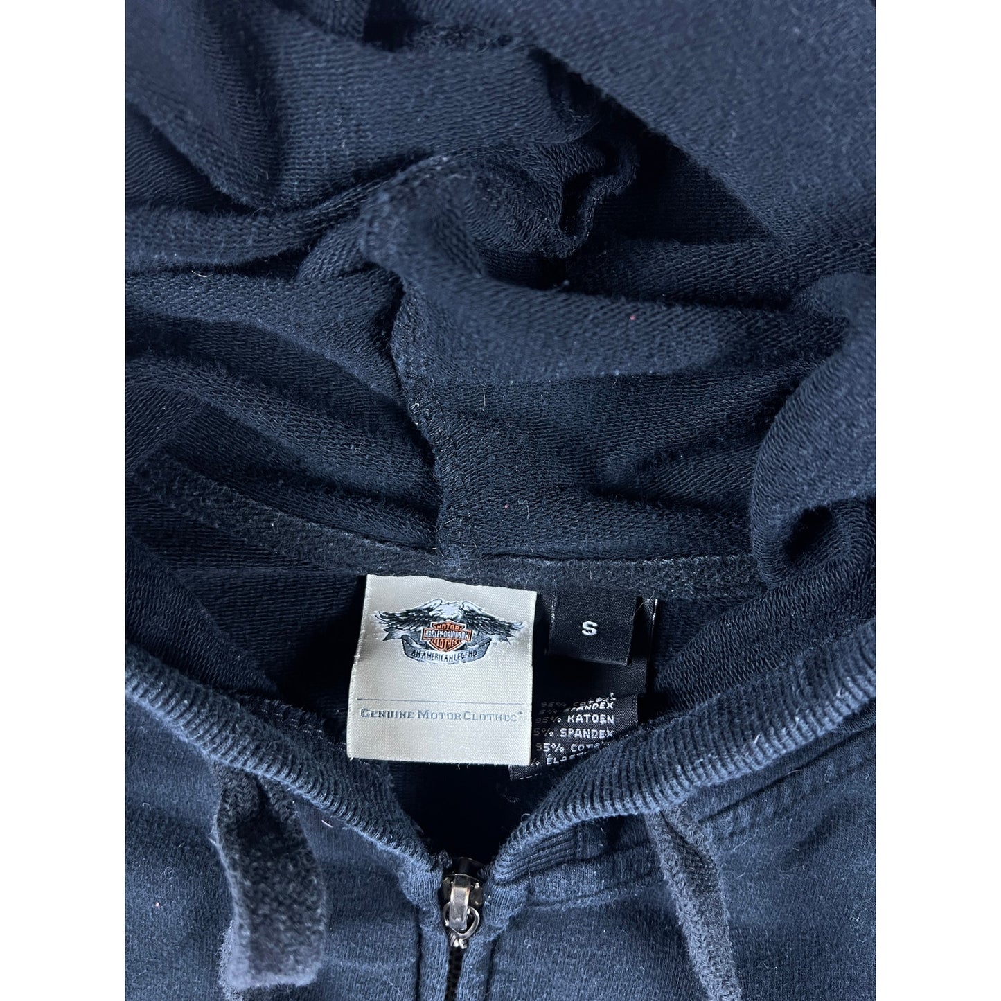 Black Harley Davidson Zip Hoodie - S