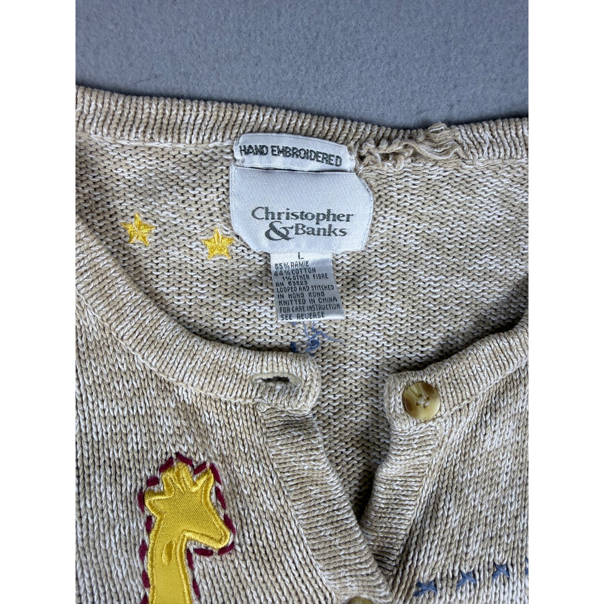 Vintage Christopher & Banks Embroidered Cardigan - L