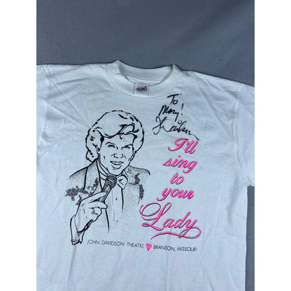 Vintage John Davidson Autographed Graphic T-Shirt - L