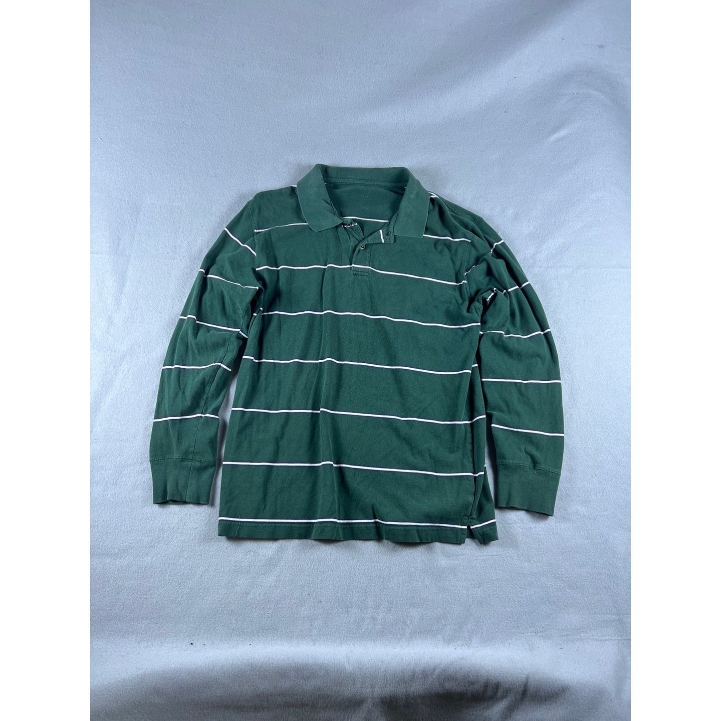Vintage Striped Rugby Polo Shirt - M