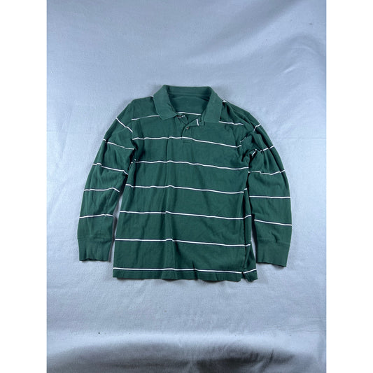 Vintage Striped Rugby Polo Shirt - M
