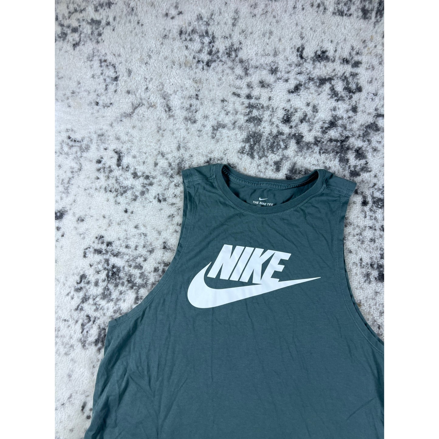 Y2k Blue Nike Spellout Tank Top - M