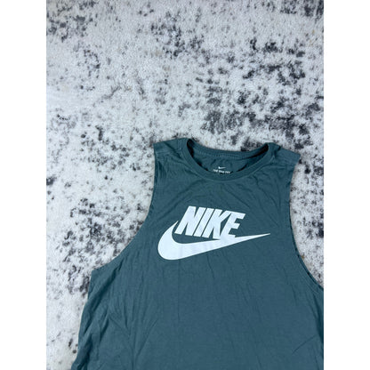 Y2k Blue Nike Spellout Tank Top - M