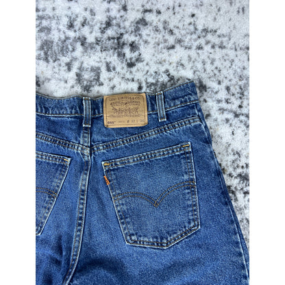VTG Levi's Orange Tab Denim Shorts 32 Baggy Dark Wash 90s Jorts