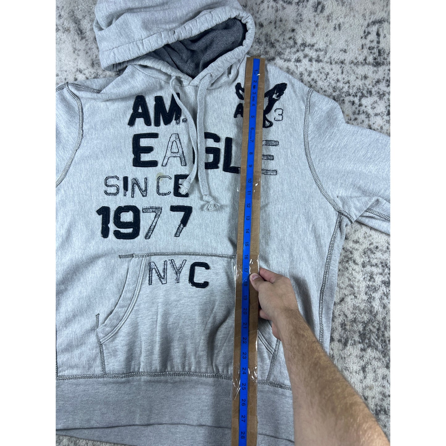 Vintage American Eagle Spellout Hoodie - XXL