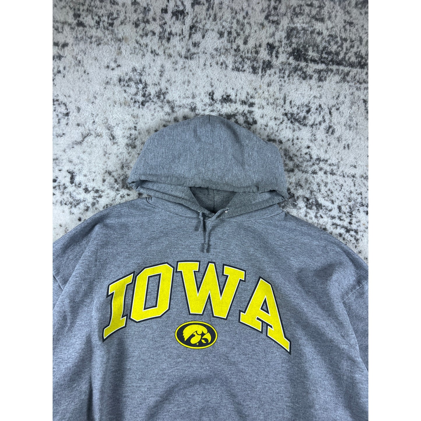 Vintage Grey Iowa Hawkeyes Hoodie - XXL
