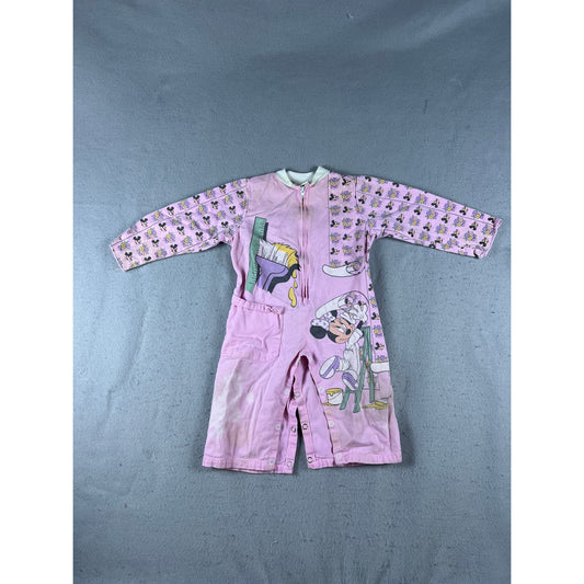Vintage Disney Minnie Mouse Wallpaper Romper Girls - 12M